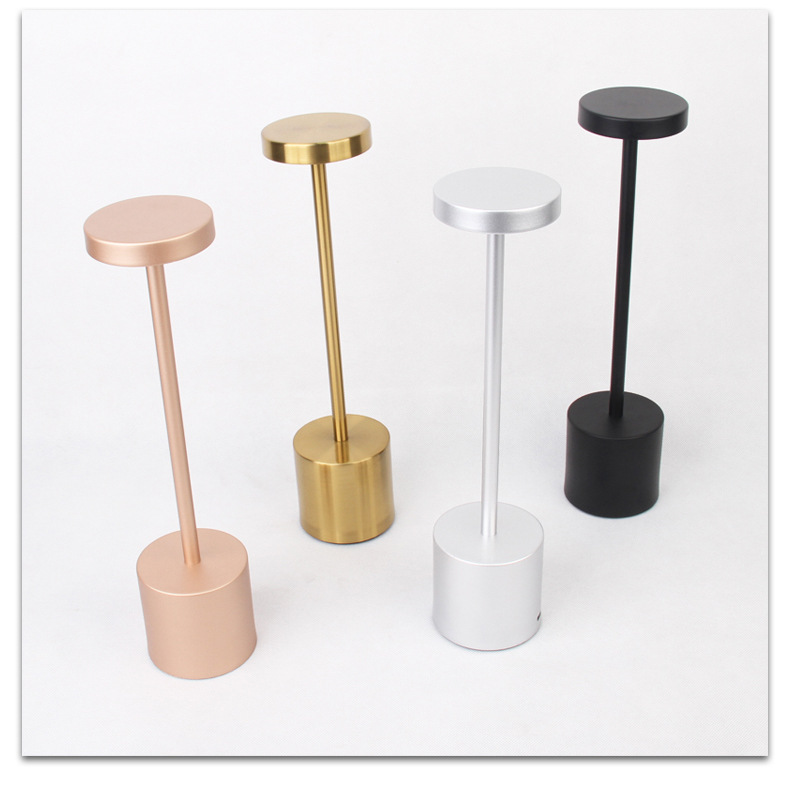 Modern Rechargeable Lamp Restaurant Coffee Smart LED Light Portable Restaurant 3-level Touch Control Dimming Desk Table Lamp