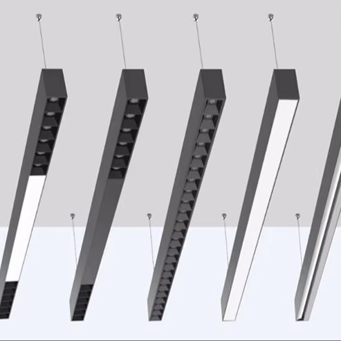 moderno 0-10v dimerizável ETL linear lâmpada 60W 120W IP33 Rated 5-Year Warranty Supermarket Suspended teto LED luminária para loja alumínio