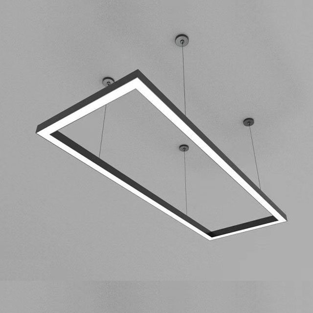 comercial Hanging lâmpadas iluminação Led Decorative Chandeliers alumínio ferro teto pendente cozinha escritório luminária para loja
