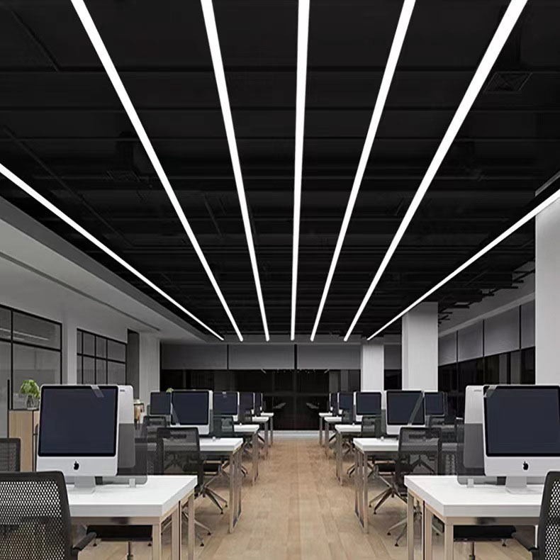 In Stock 4ft Supermarket Suspended LED linear luminária industrial alumínio luminária pendente moderno escritório LED luminária linear