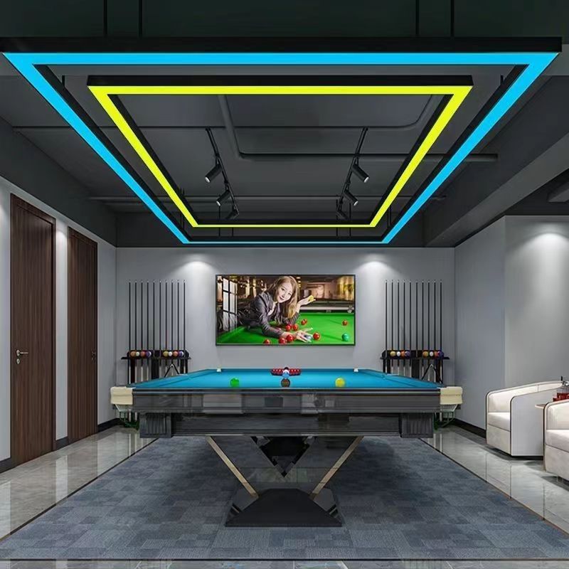 Good Quality 4FT LED linear luminária Series Seamless Connection 6000K preto cor Linkable escritório iluminação