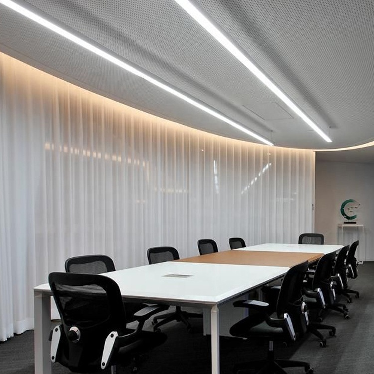 mais vendido in Stock 8FT 4FT alumínio Linkableled 144W linear luminária teto luminária para loja Suspended escritório luminária
