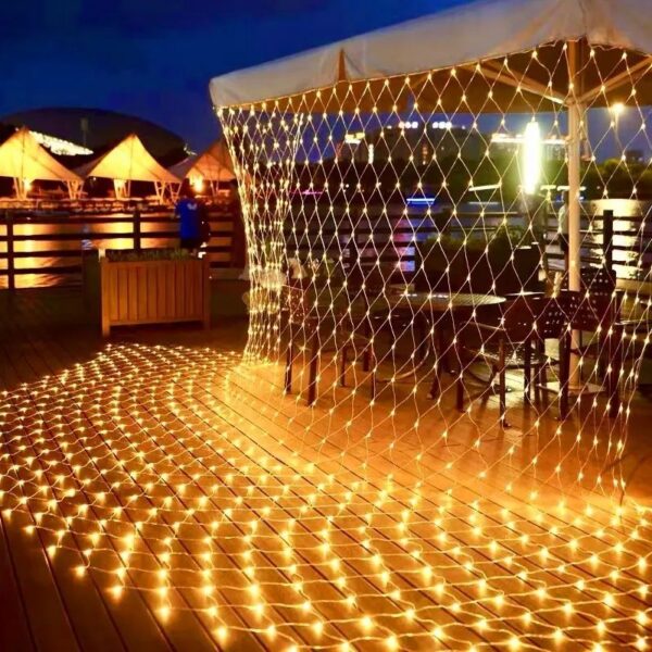 IP67 LED externo Fairy Net luminária Decorative luminária Wedding Party Courtyard Mesh String luminária Wedding Decoration Party Decoration