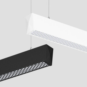 Modern Office LED Linear Lighting Anti-gare Reflective Honeycomb Flood Light 45W Aluminum Linear Pendant Light
