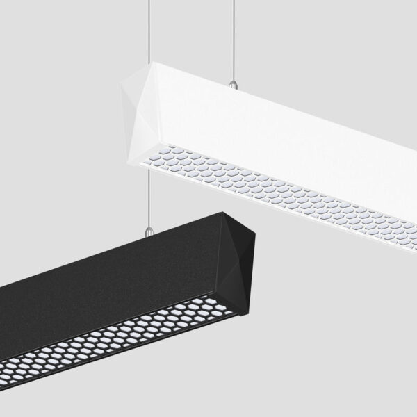 moderno escritório LED linear iluminação Anti-gare Reflective Honeycomb refletor 45W alumínio linear pendente