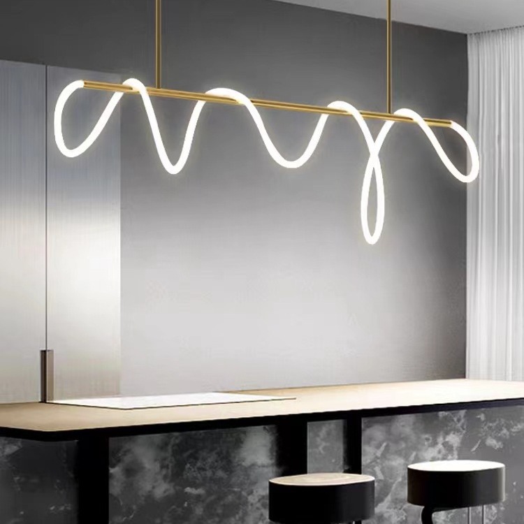 Nordic Modern Hose Ceiling Chandelier Dimmable Kitchen Dining Living Room Center Table Pendant Lamp Home Decor Lighting Fixture