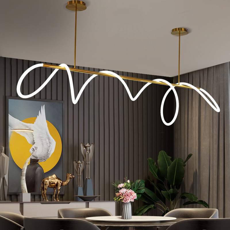 moderno LED pendente LED ajustável linear pendente Creative pendente lustre luminária Minimalist Hanging luminária