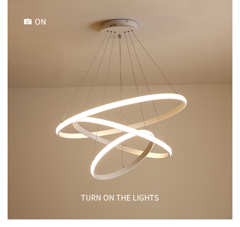 moderno LED luminária de teto lustre corredor Foyer cozinha Double Rings simples sala de estar bar Led Home Decor lâmpada pendente