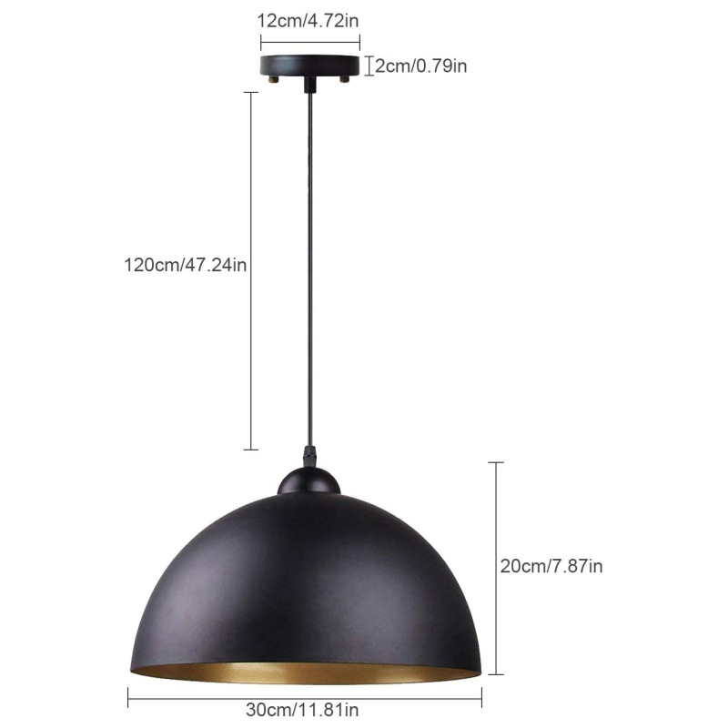 ajustável Dual-Purpose Traditional retrô American lustre Cross-Border interno preto Pot Lid lâmpada Suction pendentes