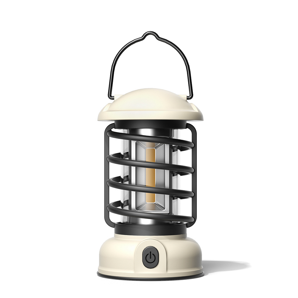 retrô estilo externo Camping lâmpada recarregável Hanging lâmpada com Satchel Atmosphere Tent iluminação