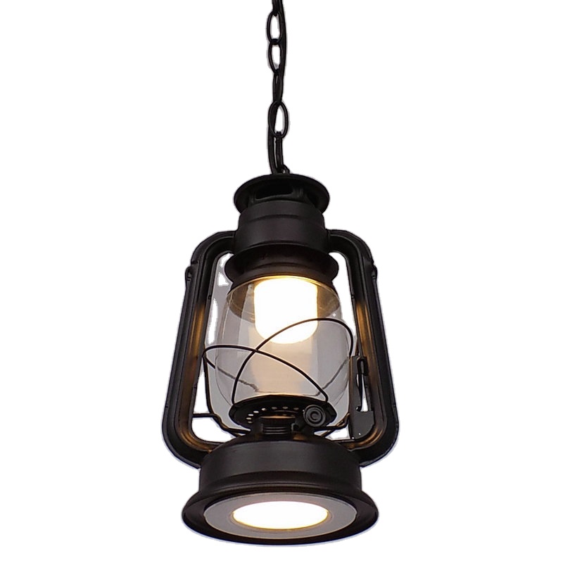 retrô LED Like Kerosene pendente lâmpadas interno Creative Glass Shade Hanging luminária de teto Cafe Home luminárias