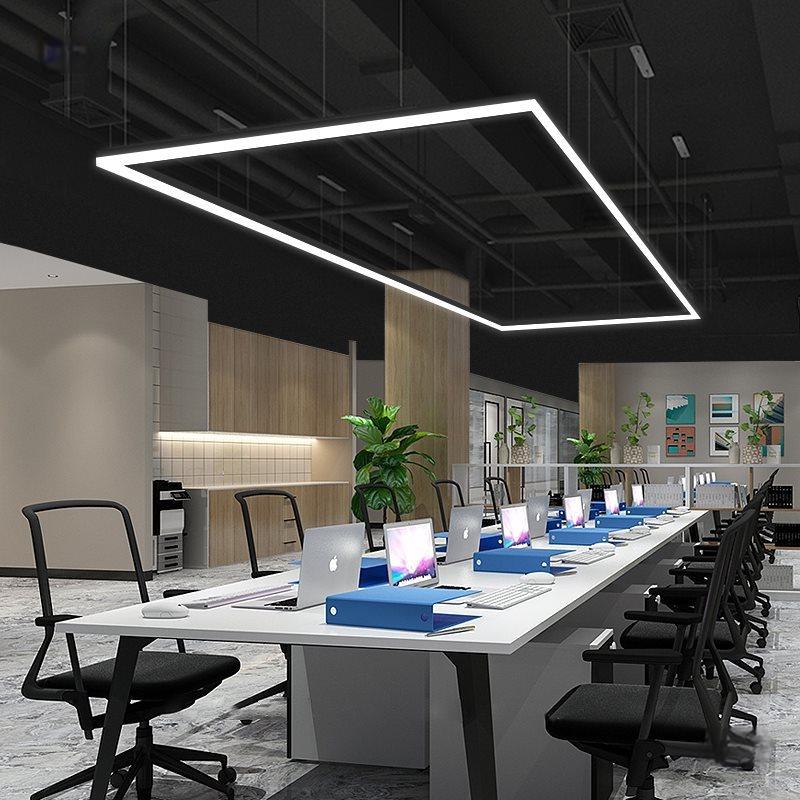 Minimalist lustre Home Villa sala de jantar escritório teto iluminação interna Decor 4ft 8ft Acrylic Long Strip Led luminária pendente