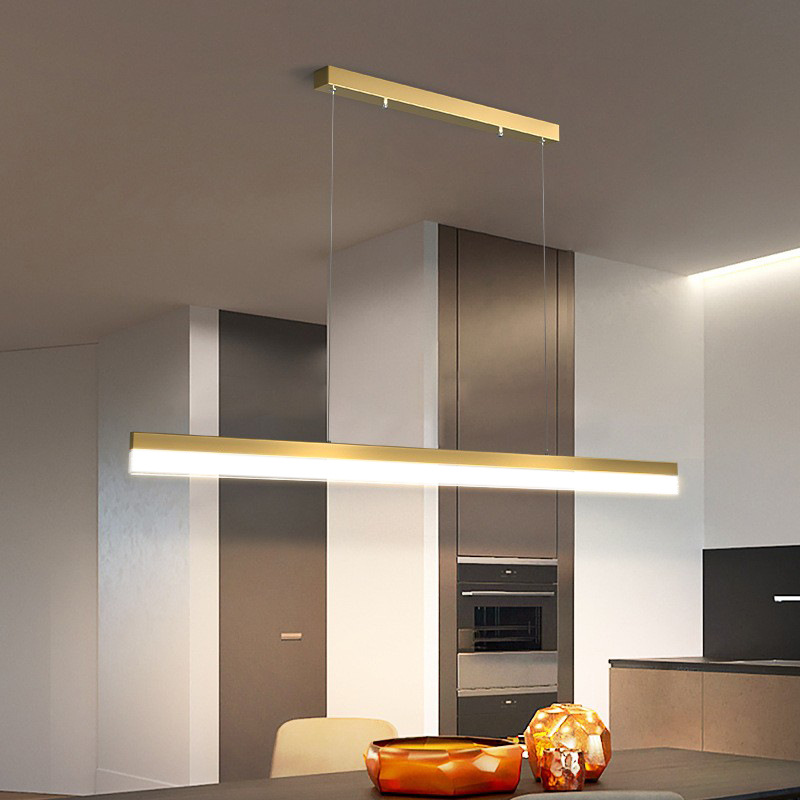 moderno comercial escritório Meeting Room Classroom Suspended luminária painel teto Hanging Rectangular pendente LED Strip luminária linear