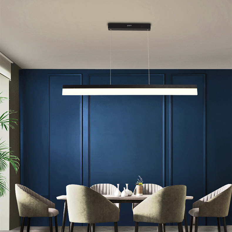 moderno restaurante bar escritório cozinha Dining sala de estar Long Strip lâmpada de teto 4ft 6ft 8ft alumínio LED linear pendente