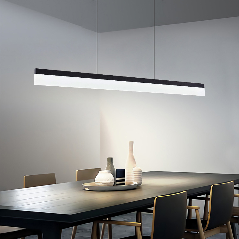 moderno Minimalist Long Classroom pendente Strip escritório Supermarket Classroom Gym Store LED luminária linear pendente
