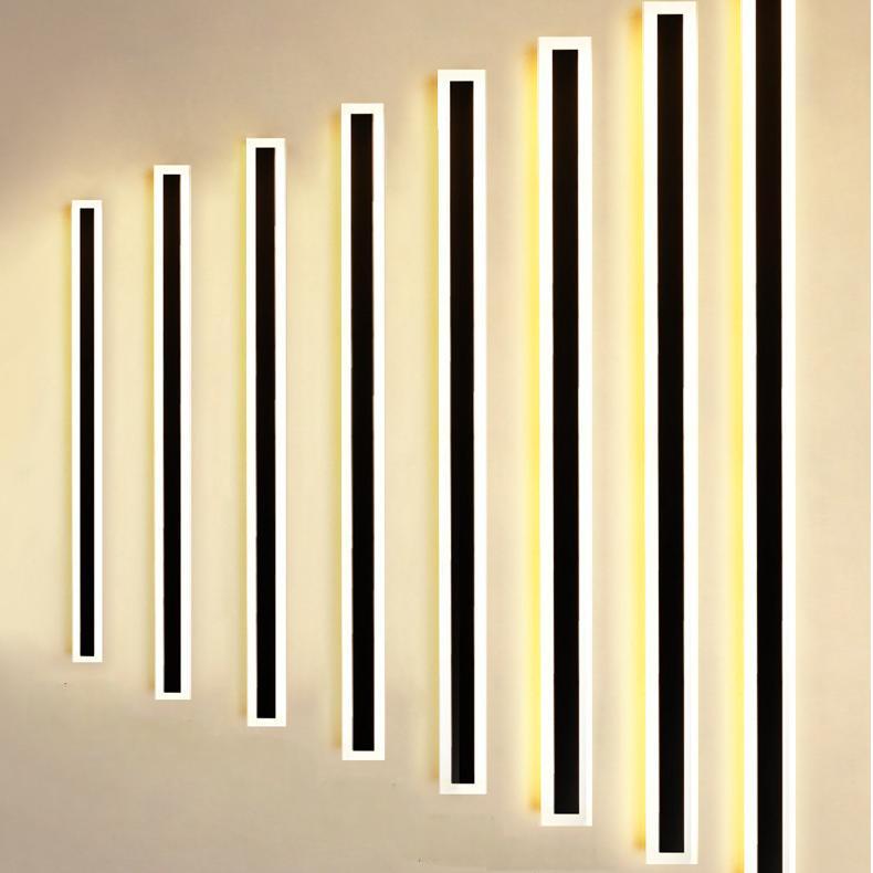 Corrosion Resistant Stainless Steel externo LED Wall luminária Long Strip IP65 à prova d'água Villa Garden Park Long LED luminária de parede