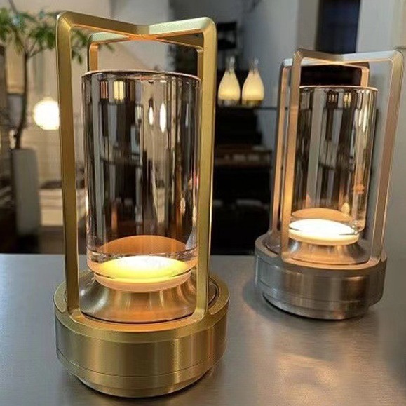 moderno Three cor dimerização Cordless Portable Led restaurante recarregável Battery Power Home Decor abajur luminária