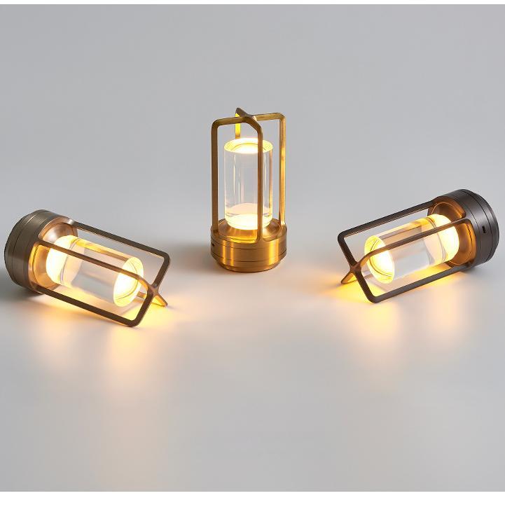 moderno restaurante hotel Desk Metal Cordless Charging Decorative Led iluminação recarregável Cordless LED Table luminária lâmpada