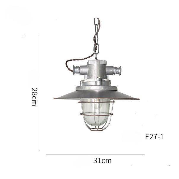 American Retro Restaurant Chandelier Loft Restaurant bar Single Head Industrial Style Small Metal Glass LED E27 E26 Chandelier