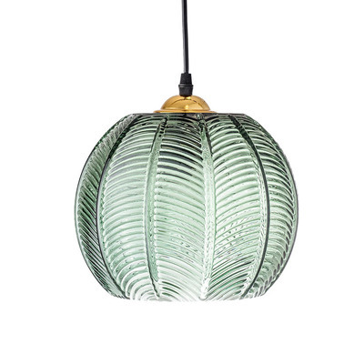 moderno Glass Small lustre simples Fashion Creative restaurante quarto Bedside bar Green Minimalist pendente