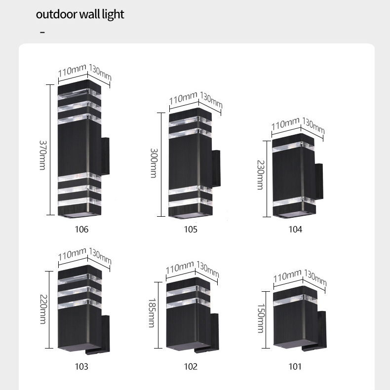 moderno Villa Garden Landscape externo Decorative Led quadrado Decoration hotel Home Corridor Wall lâmpadas interno Wall luminária