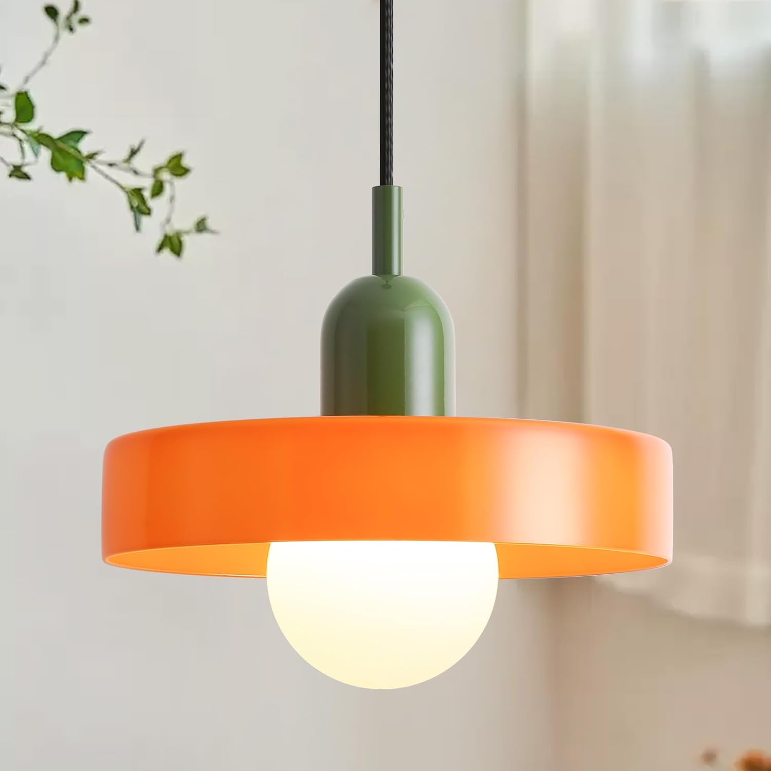 moderno New Design quarto cozinha Island sala de estar mid-century luminária White Yellow Glass pendente luminária Hanging luminária