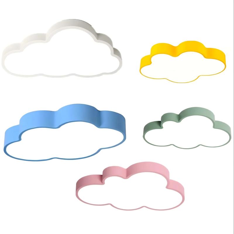 moderno Children's Room Cloud lâmpada Girl Boy Room quarto Colorful Cartoon Creative ferro Art Led lâmpada de teto