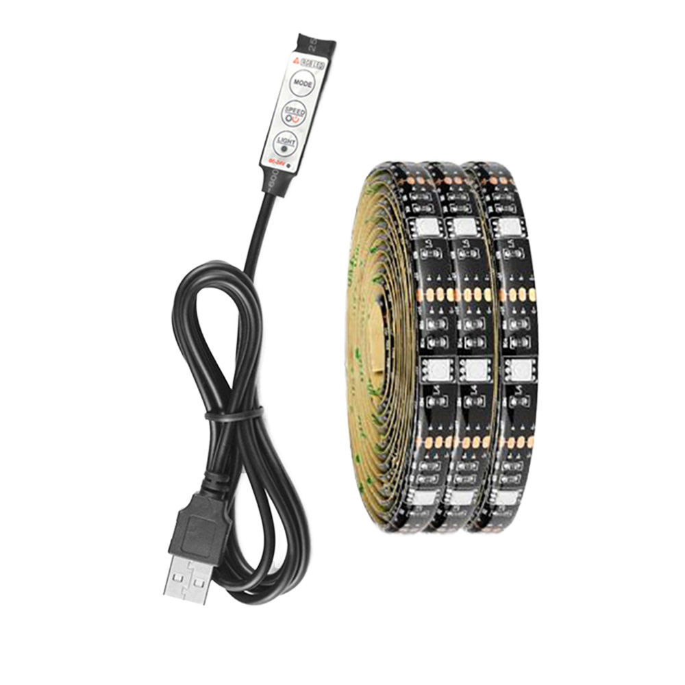 Super Bright 5050 RGB LED Strip IP65 à prova d'água USB 5V TV PC Background controle remoto Dynamic Decoration luminária Strip