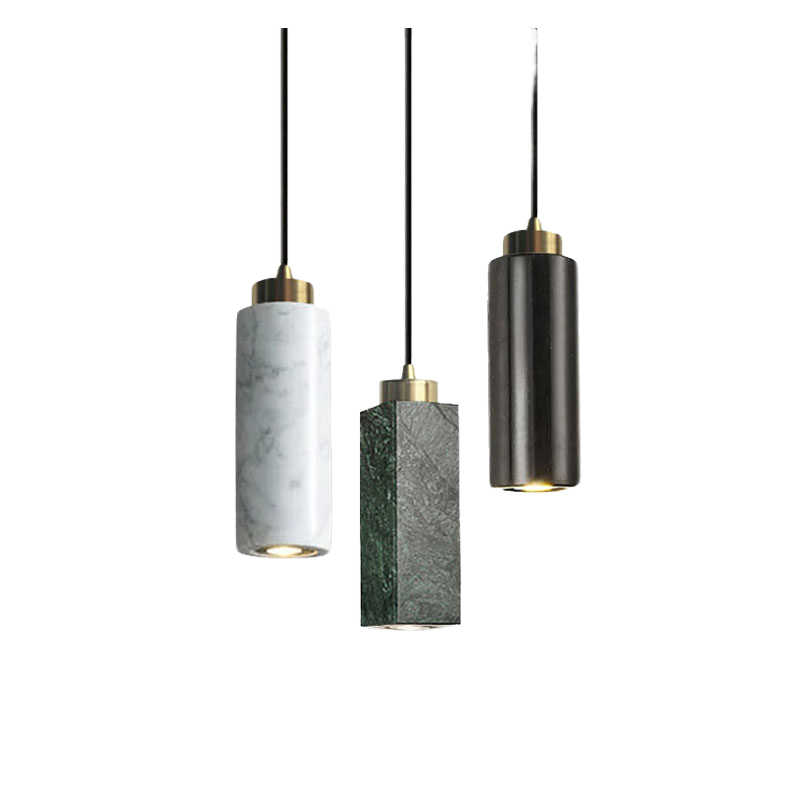luminária Luxury simples Homestay restaurante bar Personality quarto Bedside Hanging Line lâmpada Natural Marble lustre