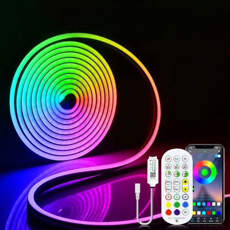Flexible DIY Smart App-Based Marble Decoration Atmosphere Sound Pickup Gaming USB Colorful Neon Light Strip