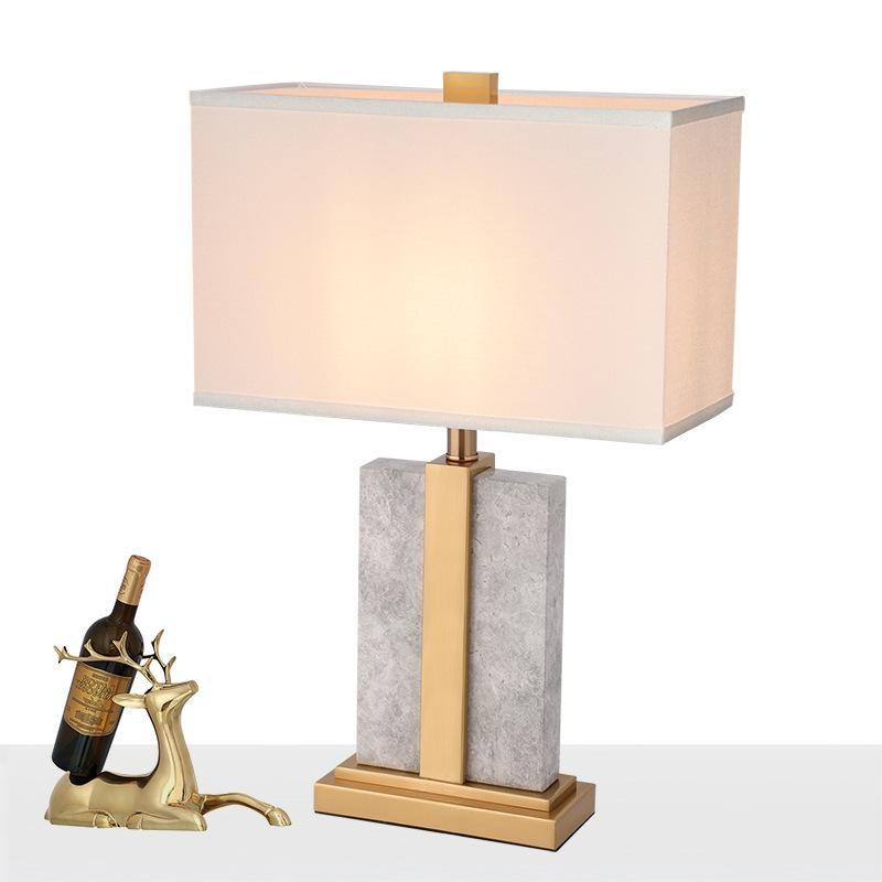Modern Luxury Decor Stone Table Lamp Northern Europe Ins Style Designer Creative Retro Bedside Decor Lights