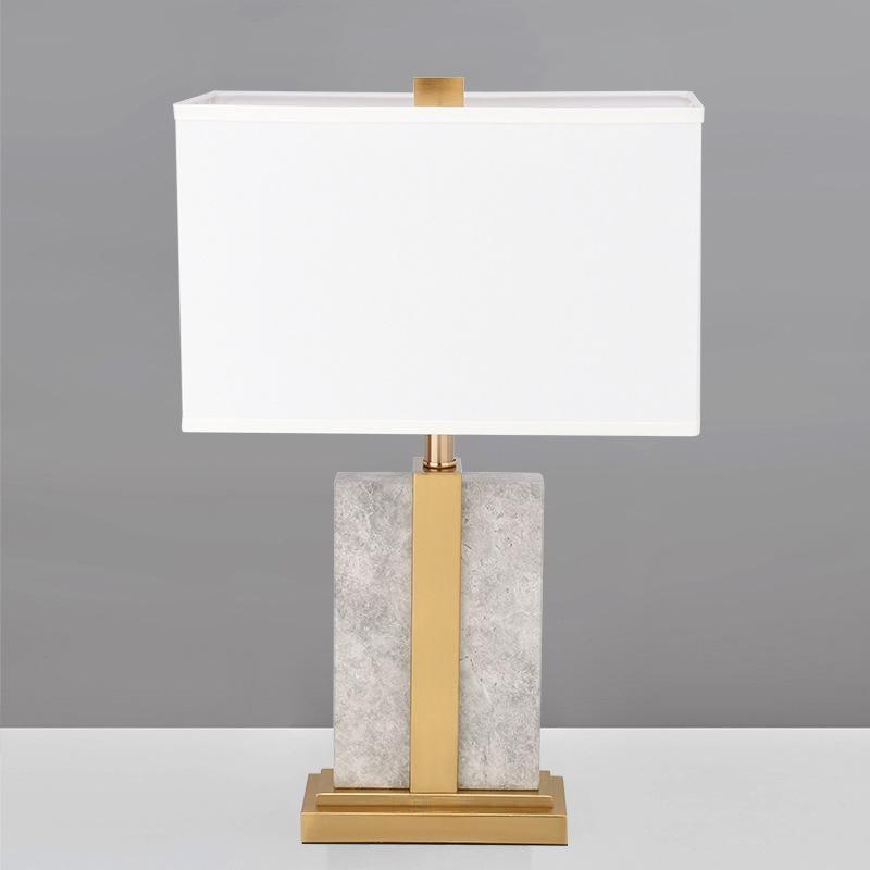 Natural Stone moderno Villa Marble Decoration hotel Luxury Bedside Calacatta Viola Marble Shade abajur luminária
