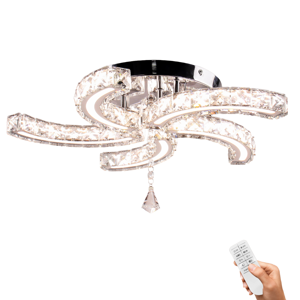 Unique Modern Style Crystal Bedroom Designer Style Luxury Ceiling Lights Bedroom Indoor Flush Mount Surface Mounted Lights