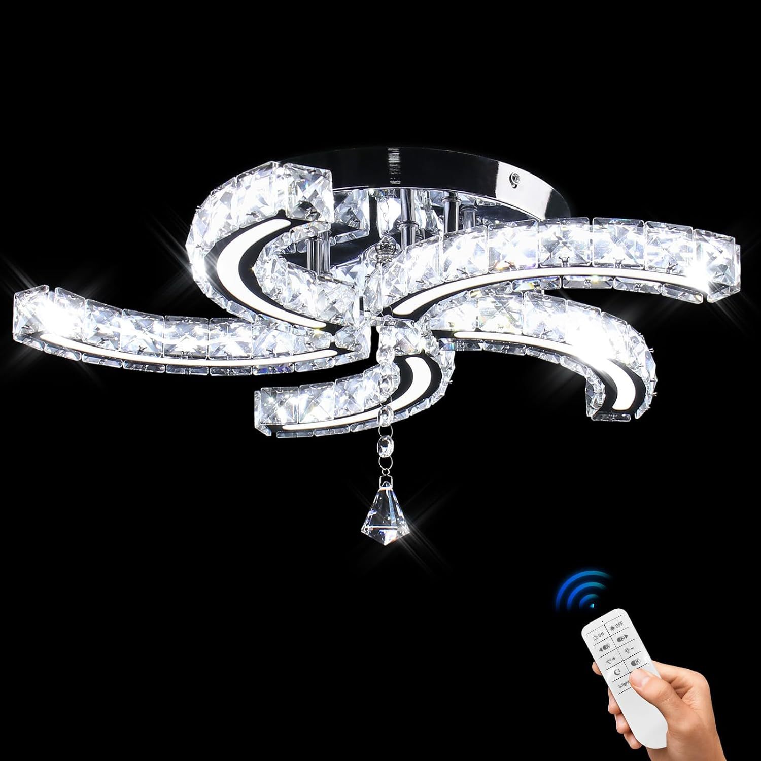 moderno Minimalist LED luminária de teto Sleek Unique cristal Design para quarto Living Dining luminária Luxury Sleek Unique