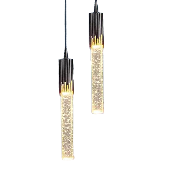 Metal cristal LED lustre luminária pendente moderno Minimalist sala de estar Staircase Villa Duplex interno Long High Luxury nórdico