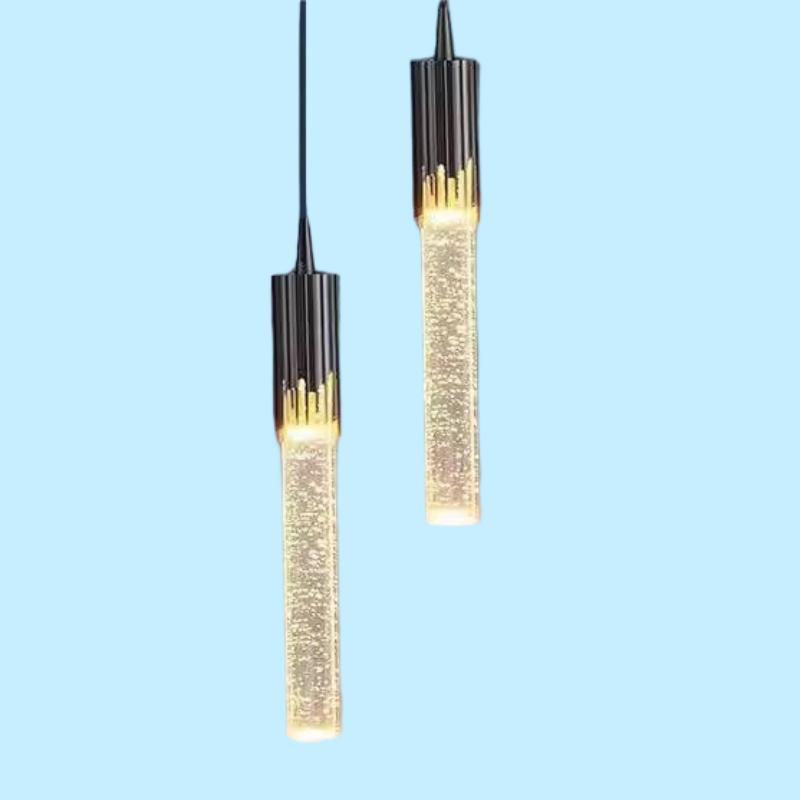 moderno simples Metal Acrylic Single Hanging Pendent lâmpada Warm luminária Effect para Bedside cozinha Island Decoration