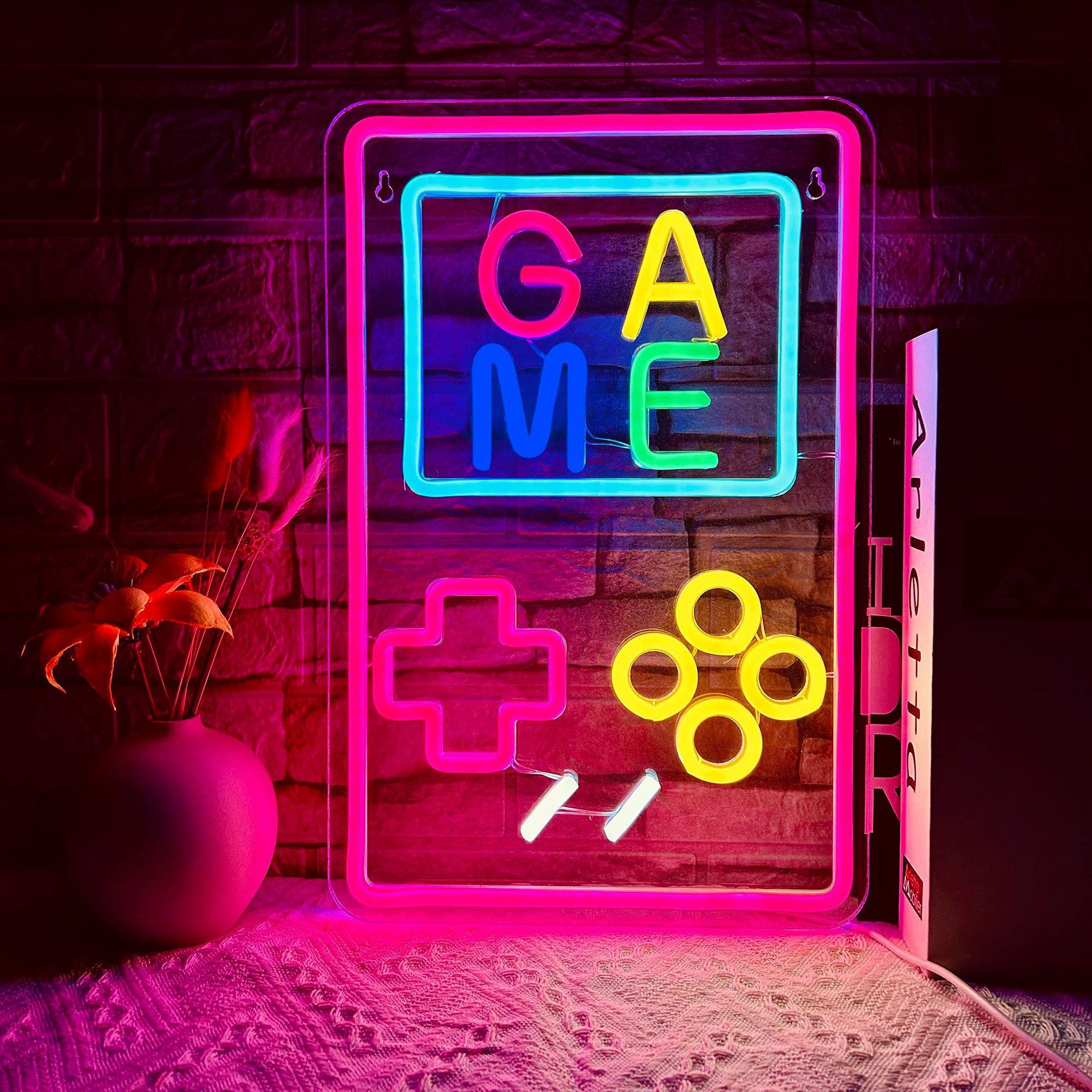 Popular Gamepad Game Decor Led Neon Sign para Playroom Amusement Park Game Room 5v Usb Neon 12v Dc porta Neon Sign
