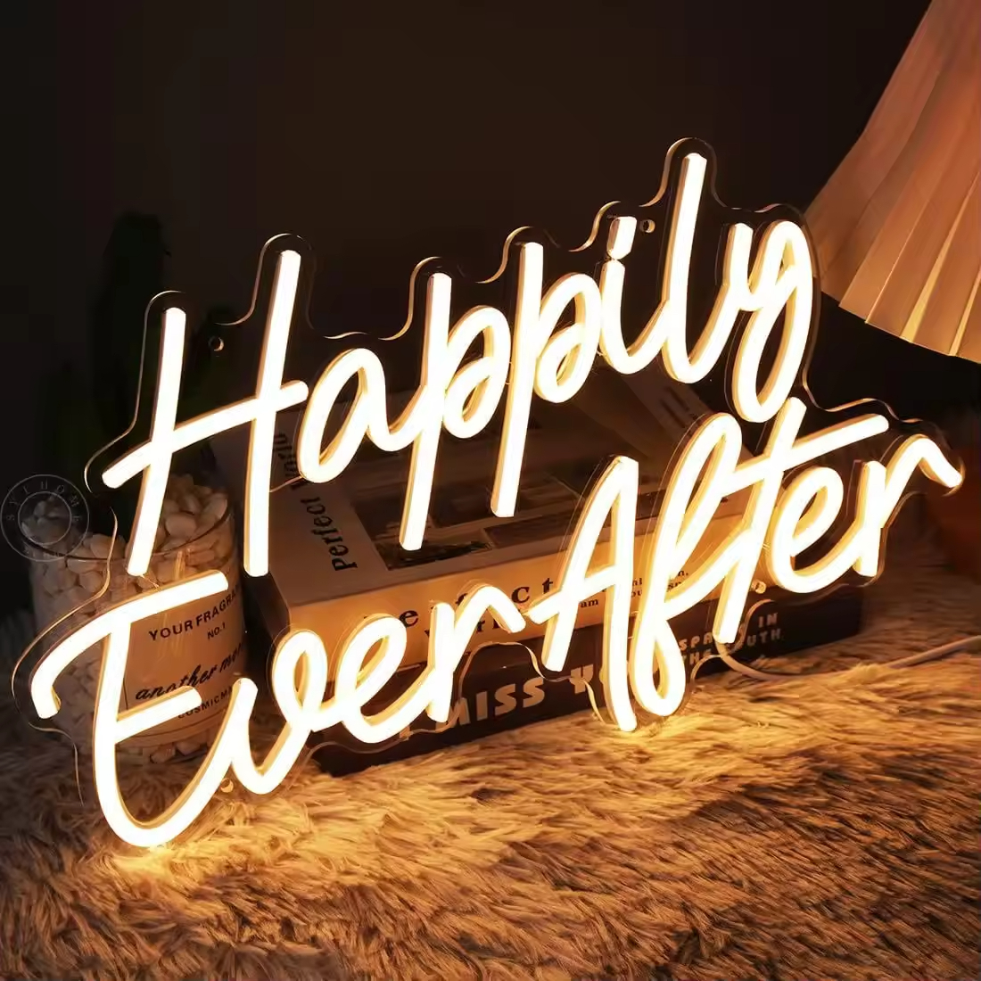 Neon Signs cor Changing controle remoto personalizado Smile Face LED Wall Mount dimerizável Party hotel Wedding Decoration