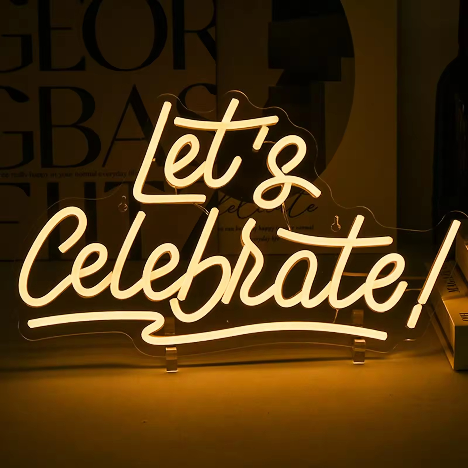 personalizado Acrylic Neon Sign Backdrop LED luminária para Wedding Birthday hotel Party Decor