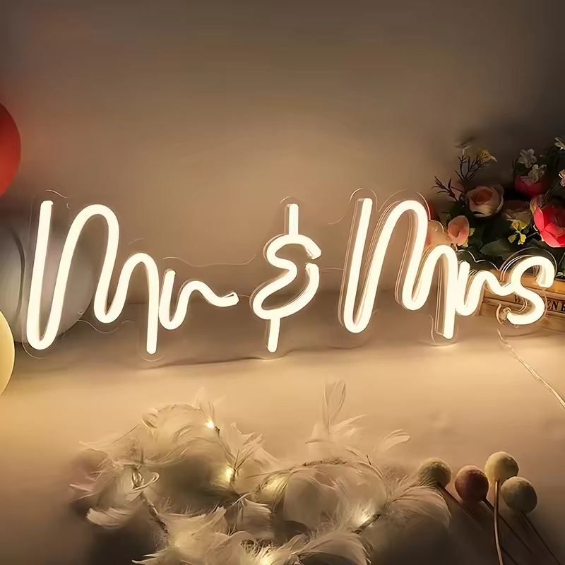 Personalized LED Neon Signs para Weddings Birthdays personalizado Acrylic dimerizável luminárias Free Design No MOQ Dropshipping