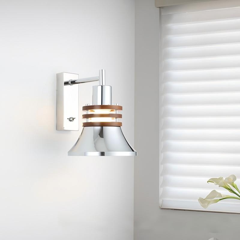 Retro Medieval Walnut Wall Light, Internet Celebrity Background Lighting for Living Room and Corridor