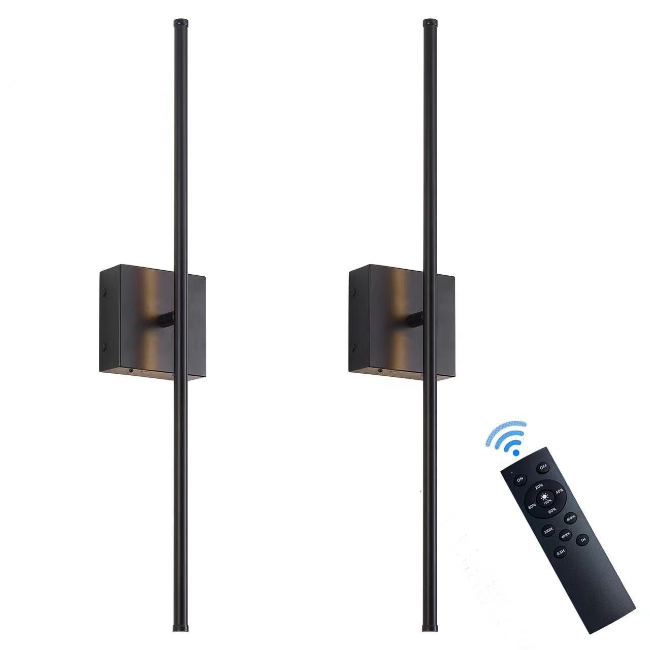 moderno Wireless Bedside luminária de parede com magnético Suction, recarregável Battery alimentado para quarto sala de estar, Easy Install