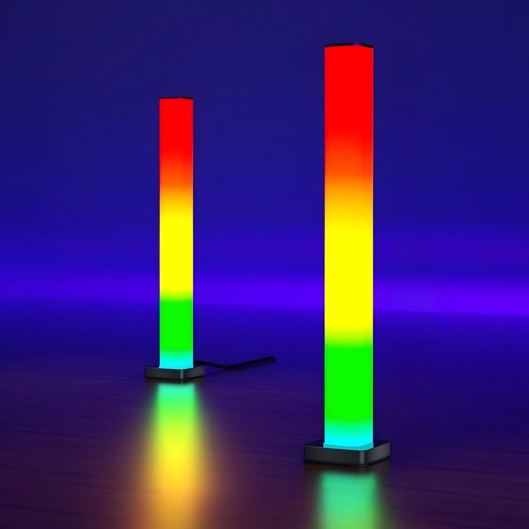 RGBIC Music Rhythm Pickup luminárias bar USB Tuya App Control Desktop Colorful Mirror luminária em fita Ambient Night lâmpada para Gaming Room