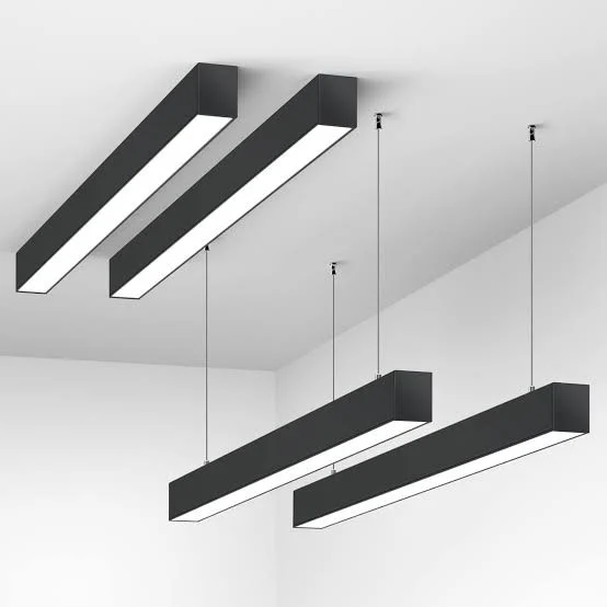 LED Architectural linear luminária LED alumínio 4 FT 8ft 5CCT 5Wattage DLC pendente para Room escritório Shop Gym