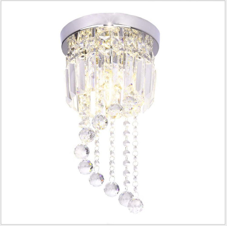lustre luminária K9 cristal Flush moderno teto pendente Spiral lâmpada com lâmpadas