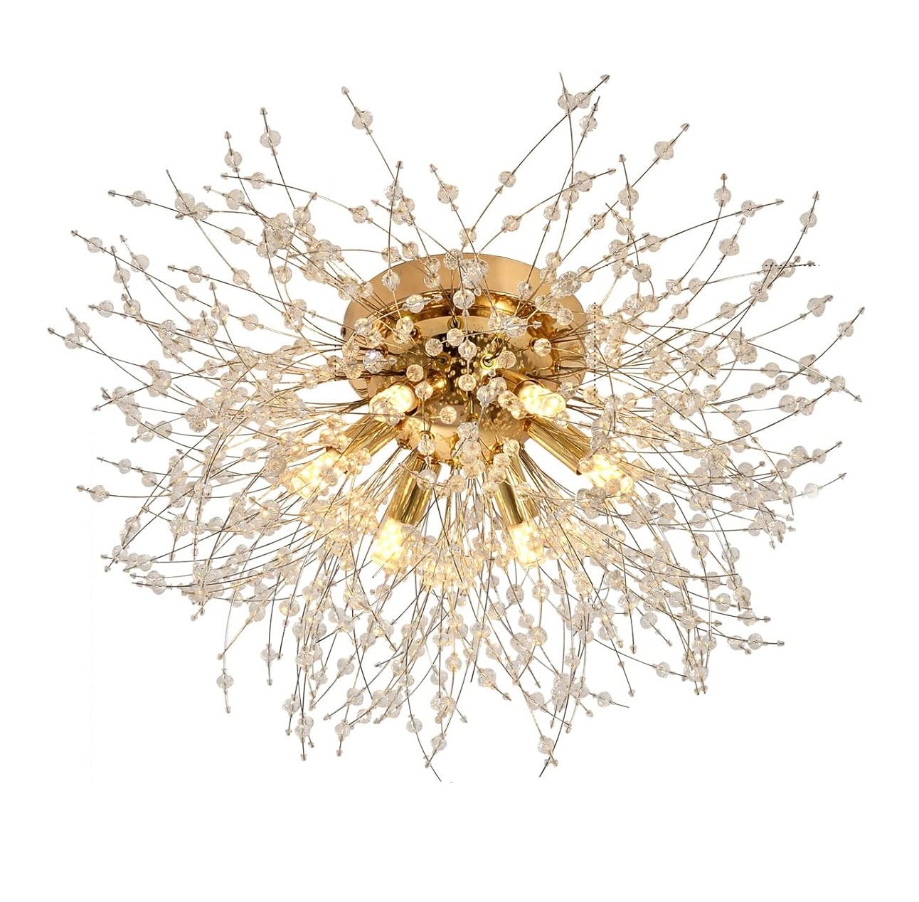 moderno cristal luminária de teto, Fireworks Dandelion Sputnik lustre