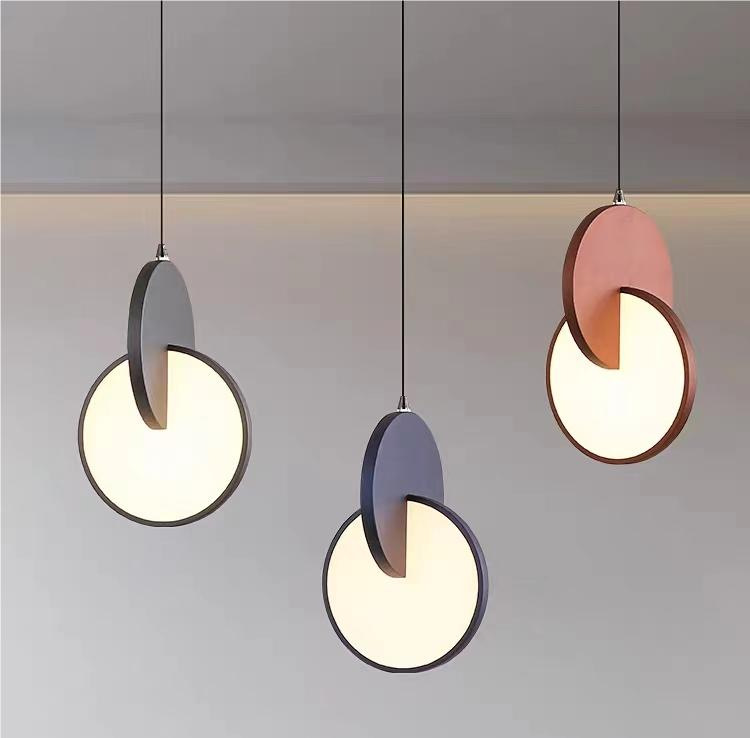 Minimalist Gold Silver Geometric LED luminária pendente moderno Hanging luminária para cozinha Dining quarto sala de estar Home Decor