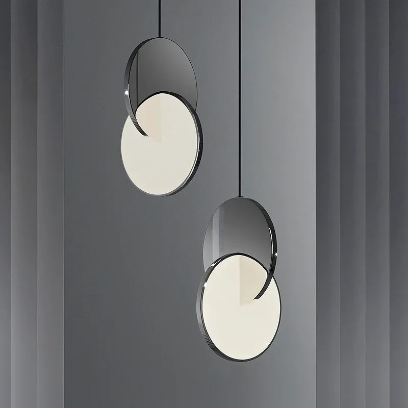 moderno LED restaurante bar Counter pendentes Art Minimalist quarto Bedside Background Wall Decor Hanging lâmpada
