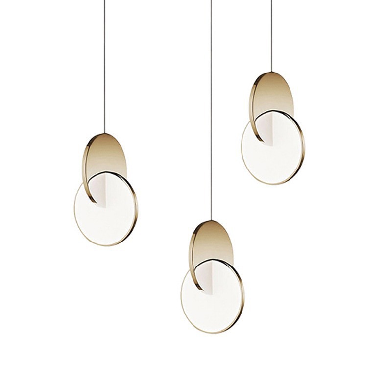 nórdico Minimalist Gold Silver Geometric LED luminária pendente moderno Hanging luminária para sala de estar cozinha Dining quarto Home Decor