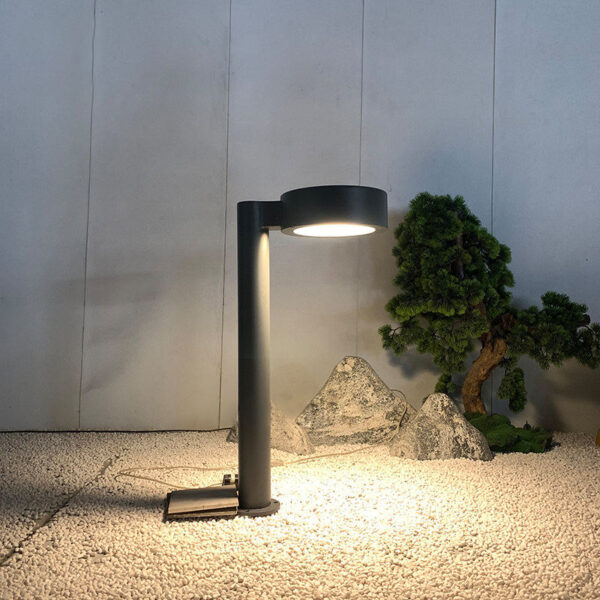 Popular 10W IP65 à prova d'água LED Garden lâmpada alumínio+Glass preto externo LED luminária de jardim Warm White para iluminação